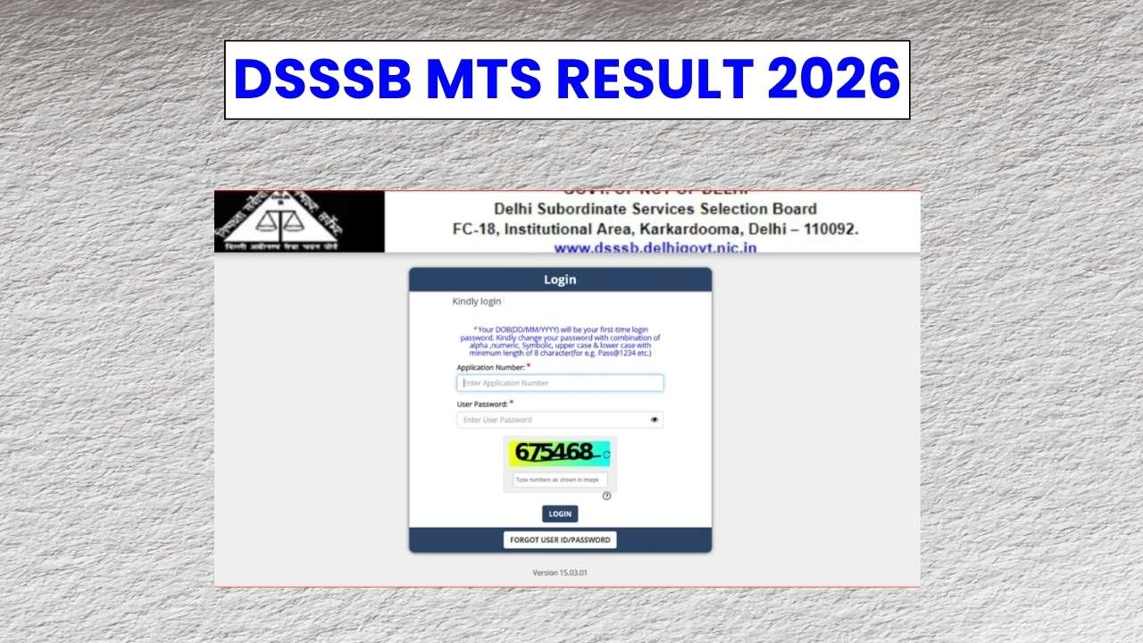 DSSSB MTS Result 2026: Merit List and Cut-off Marks PDF Release Soon 