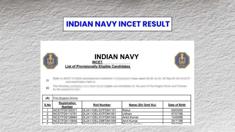 Indian Navy INCET Result 2026: Scorecard Release Soon, Vacancy Details & More