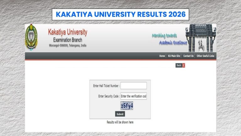 Kakatiya University Results 2026 Out Soon For 2nd, 4th, and 6th Semester Examination 