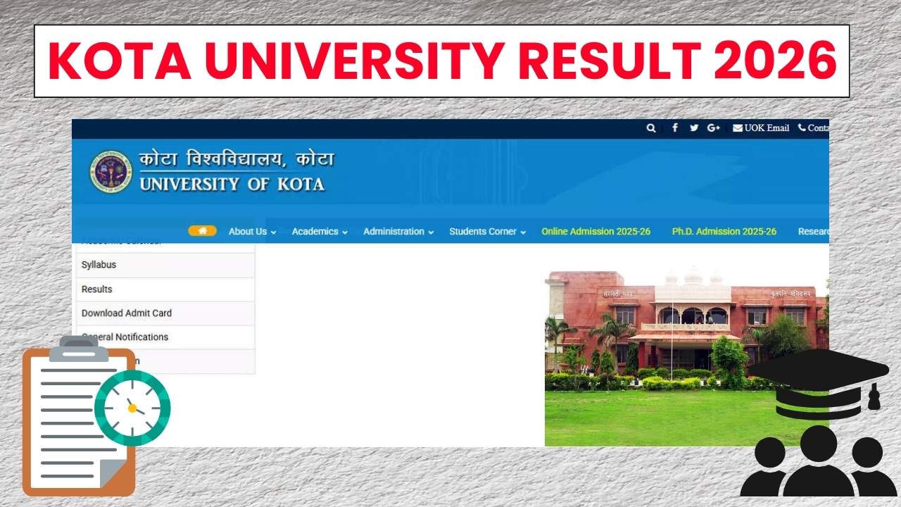 Kota University Result 2025 for 1st, 3rd, and 5th Semester UG Examinations, Released Soon