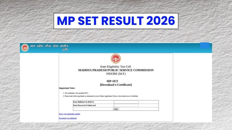 MP SET Result 2026 Release Soon, Expected Subject-Wise Cut-off Marks Here 