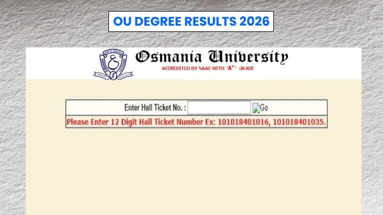 OU Degree Results 2026 Soon for 2nd, 4th and 6th Semester Regular Examination