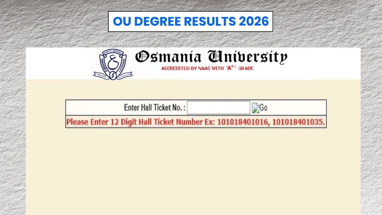 OU Degree Results 2026 Soon for 2nd, 4th and 6th Semester Regular Examination