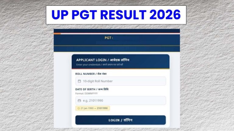UP PGT Result 2026: Merit List and Cut-off Marks PDF Release Soon