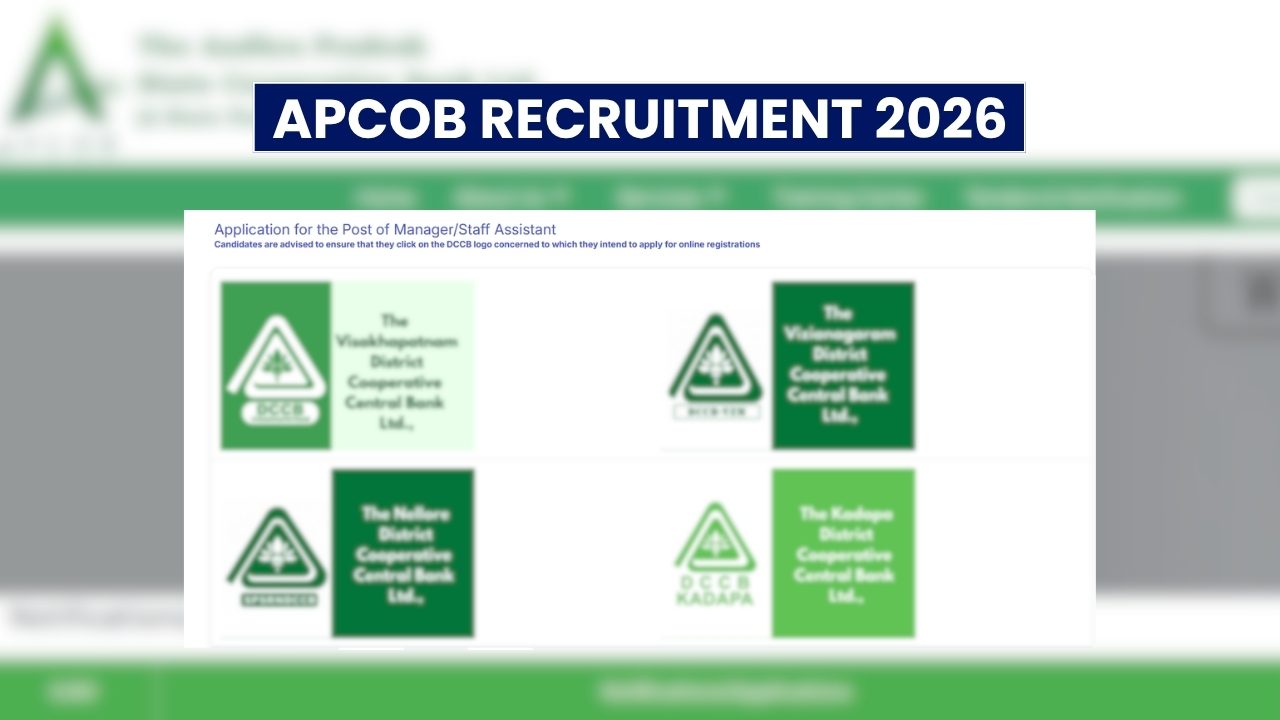 APCOB Recruitment 2026 Notification Out for 338 Vacancies; Apply Online Before August 7