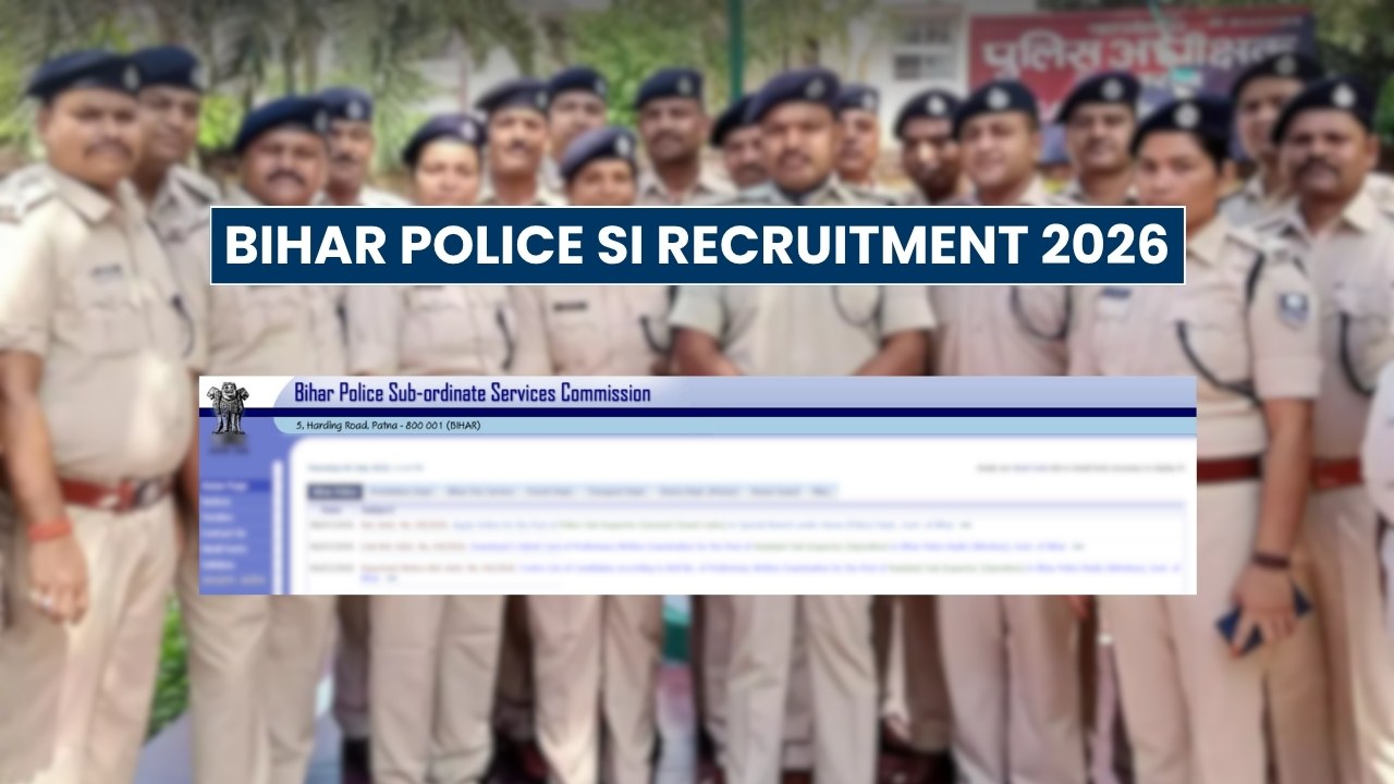 Bihar Police SI Recruitment 2026 Notification Out for 150 Posts, Apply Online Till August 9