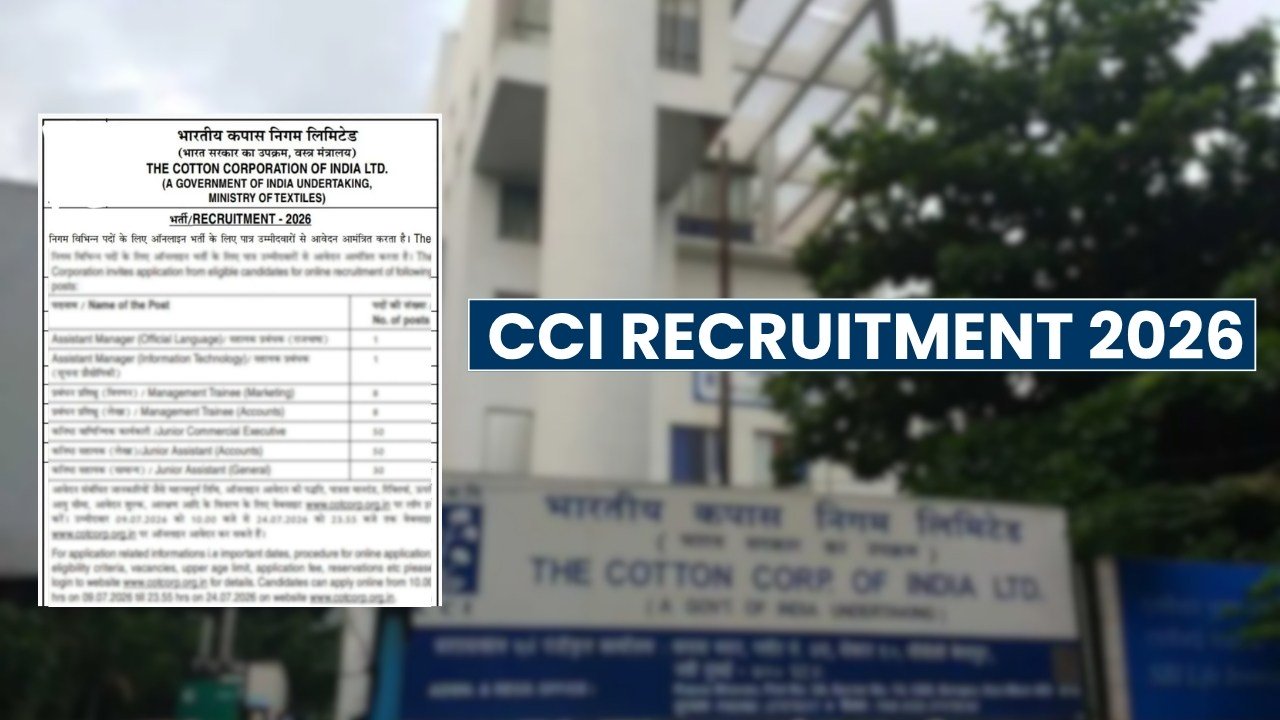 CCI Recruitment 2026: Notification on July 9 for 148 Posts; Apply Online Till July 24