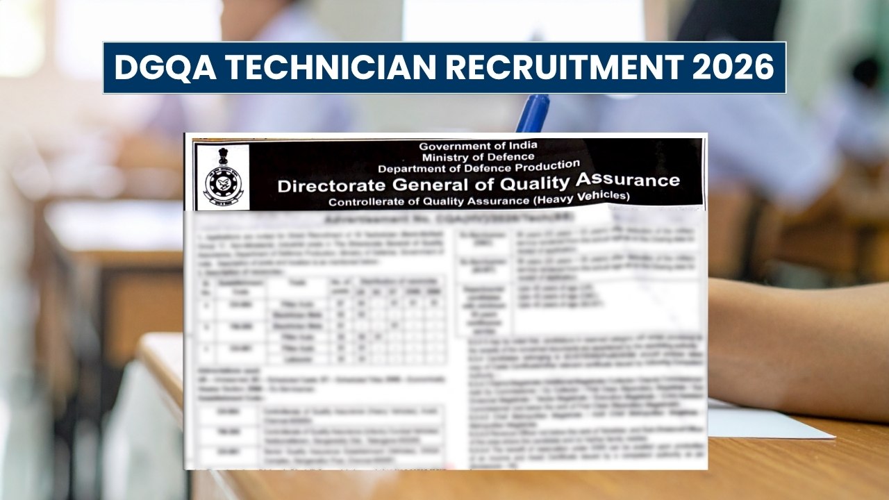 DGQA Technician Recruitment 2026: Apply Offline for 15 Group C Posts, No Application Fee