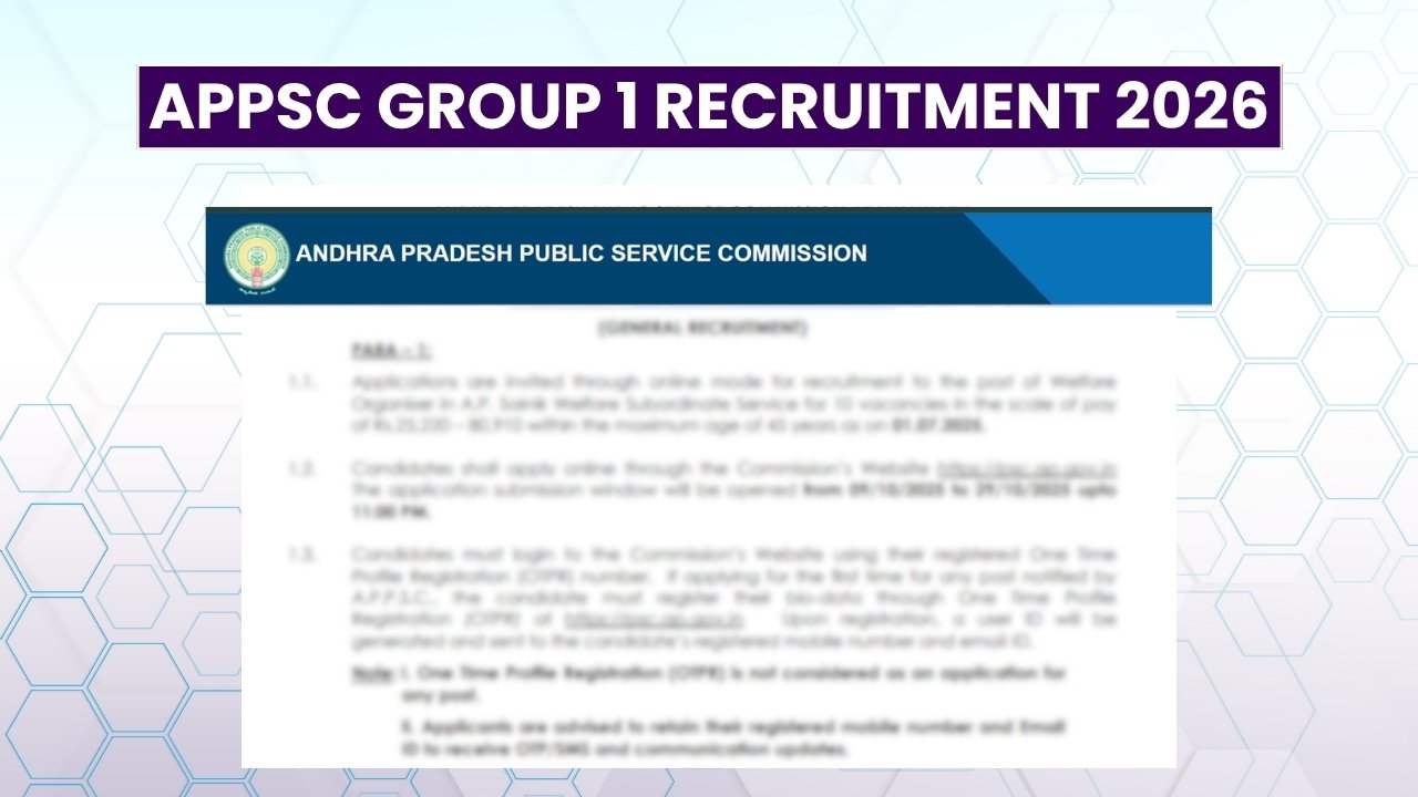 APPSC Group 1 Recruitment 2026: 91 Posts Expected, Apply Online, Eligibility, Exam Pattern & Salary