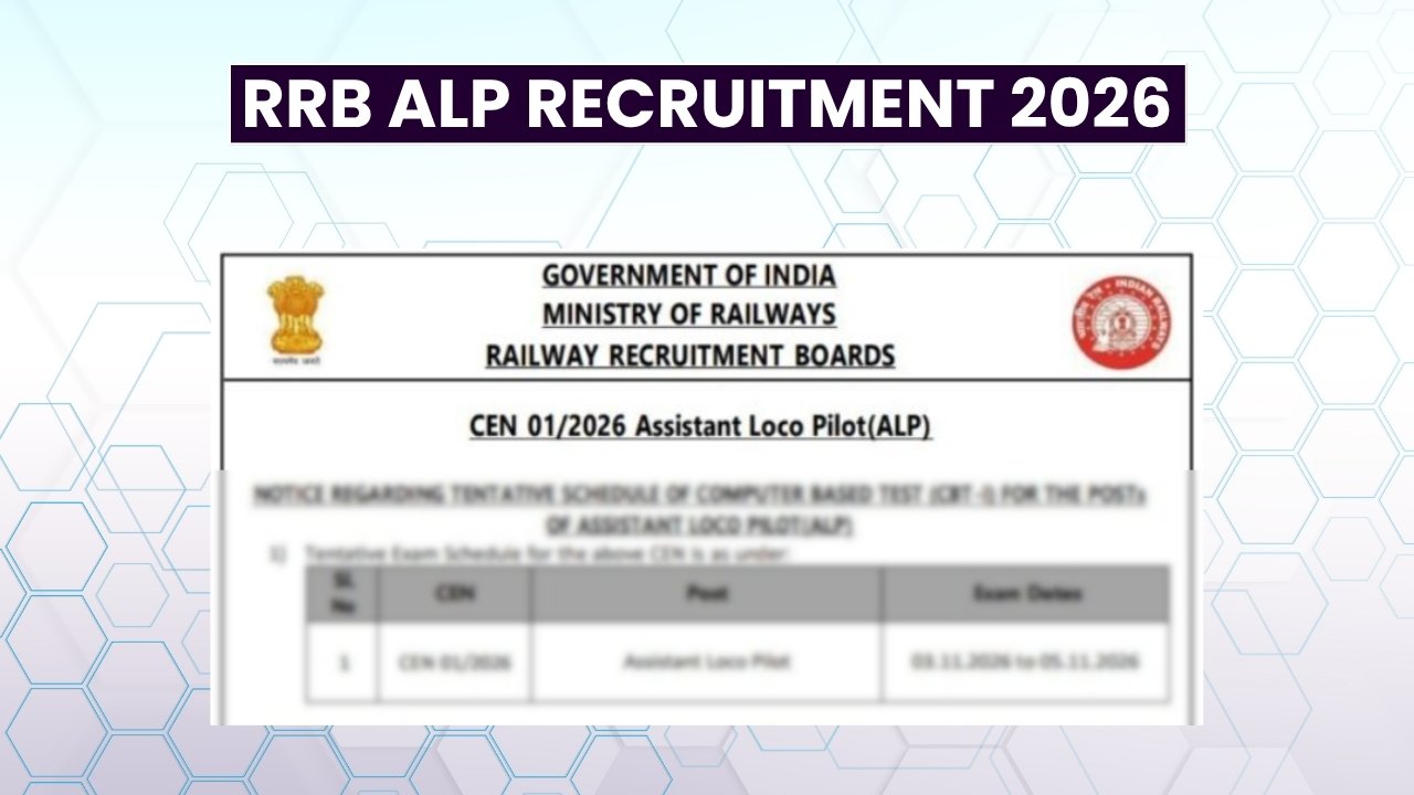 RRB ALP Recruitment 2026 Exam Date Announced: Check CBT-1 Date, Vacancies & Exam Pattern