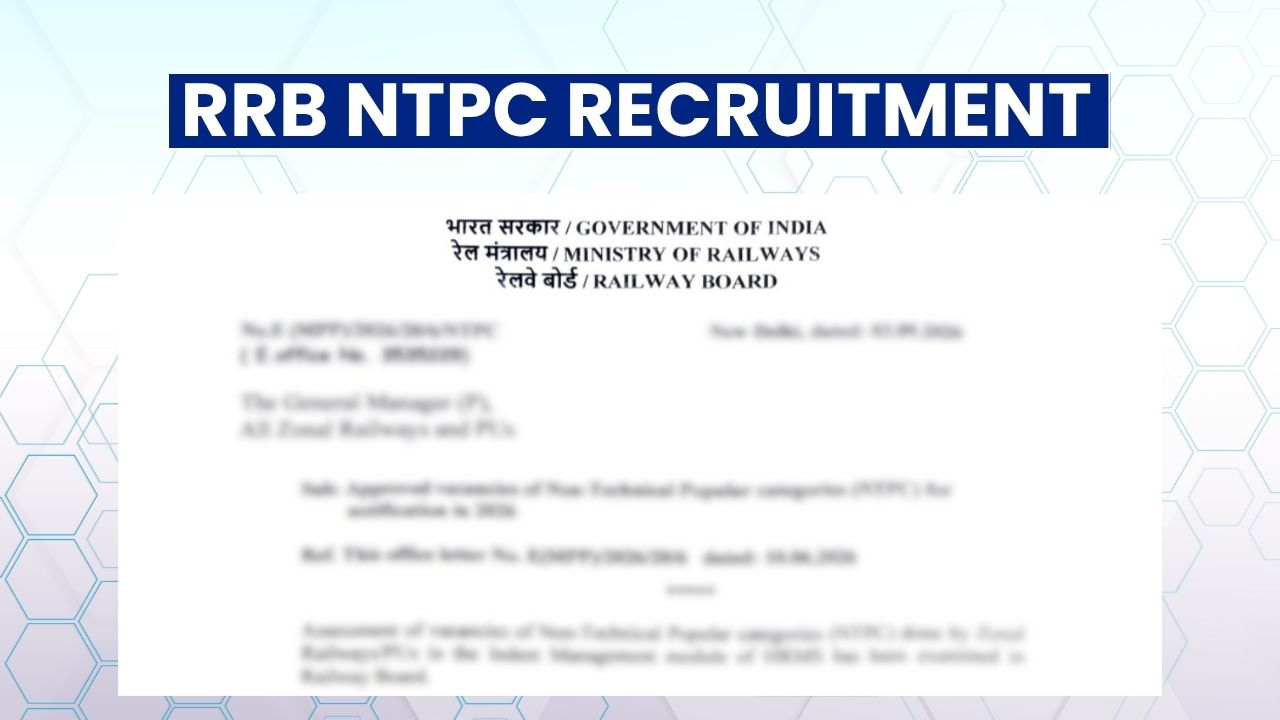 RRB NTPC Recruitment 2026: 5,165 Vacancies, Eligibility, Selection Process & Salary